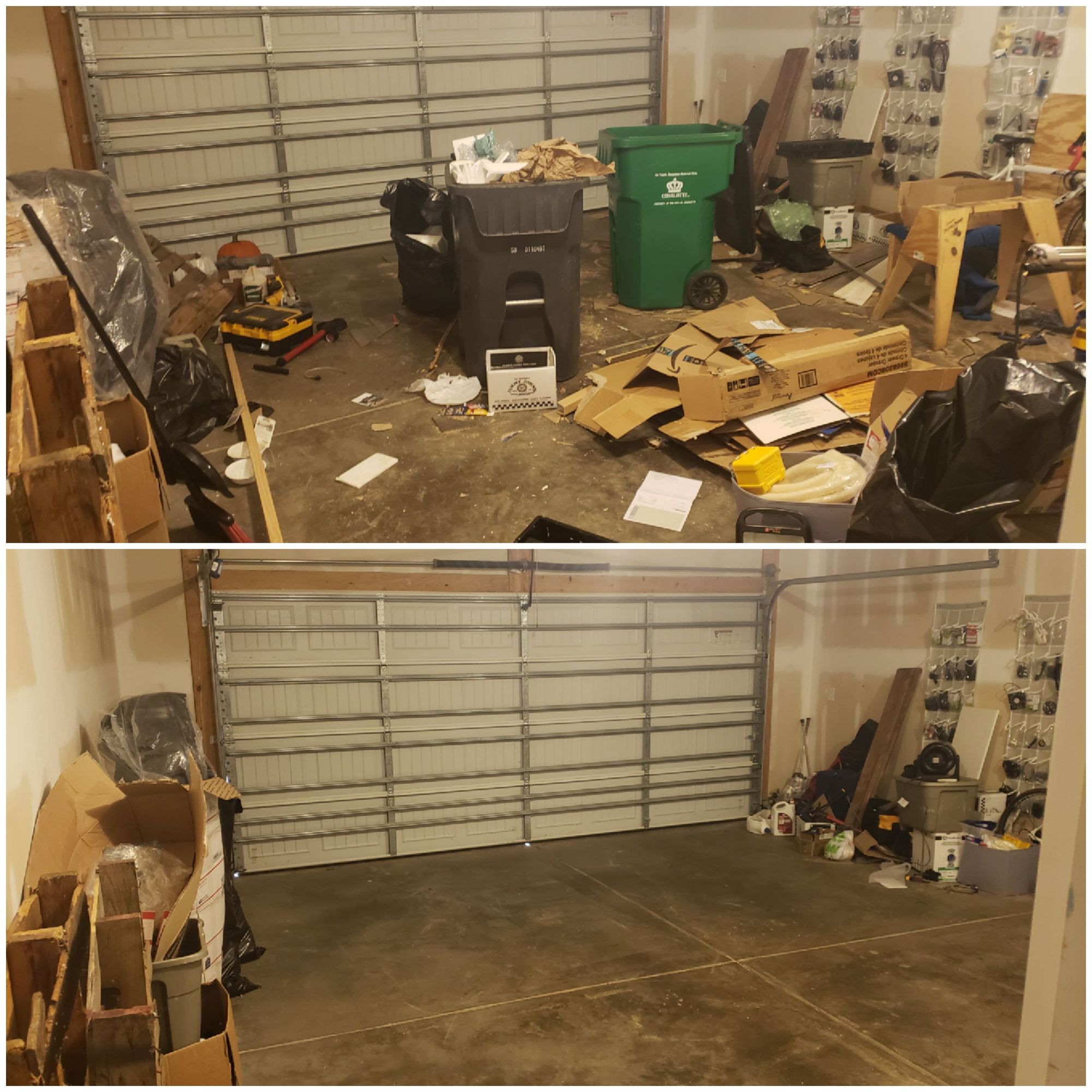 This might be the best before and after photo I've ever taken. Cleaning the  garage. : pics