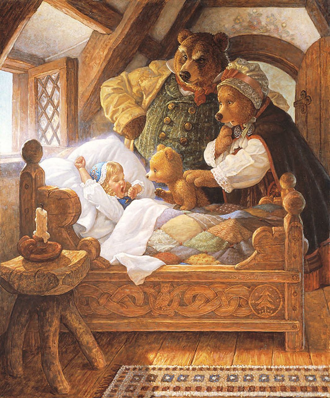 Image result from https://ashleyart.com/goldilocks-and-the-three-bears-by-scott-gustafson/ Image result from https://ashleyart.com/goldilocks-and-the-three-bears-by-scott-gustafson/